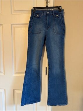 LOFT~High-Rise Women's Flare Jeans in Medium Blue